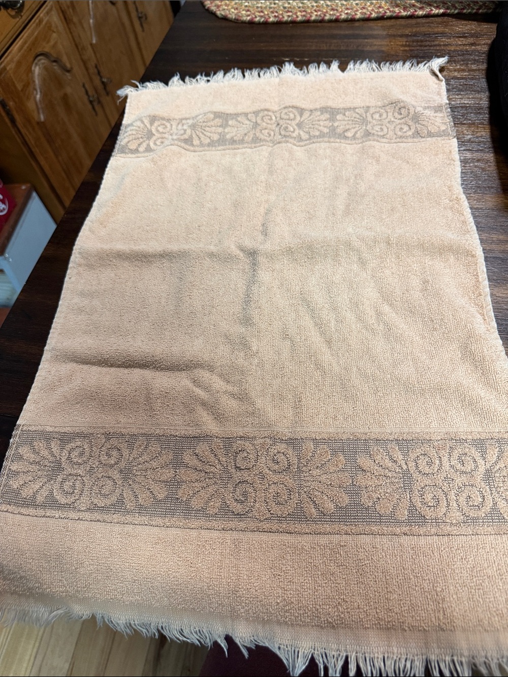 Beige Decorative 26x15.5 Cannon Monticello hand towel